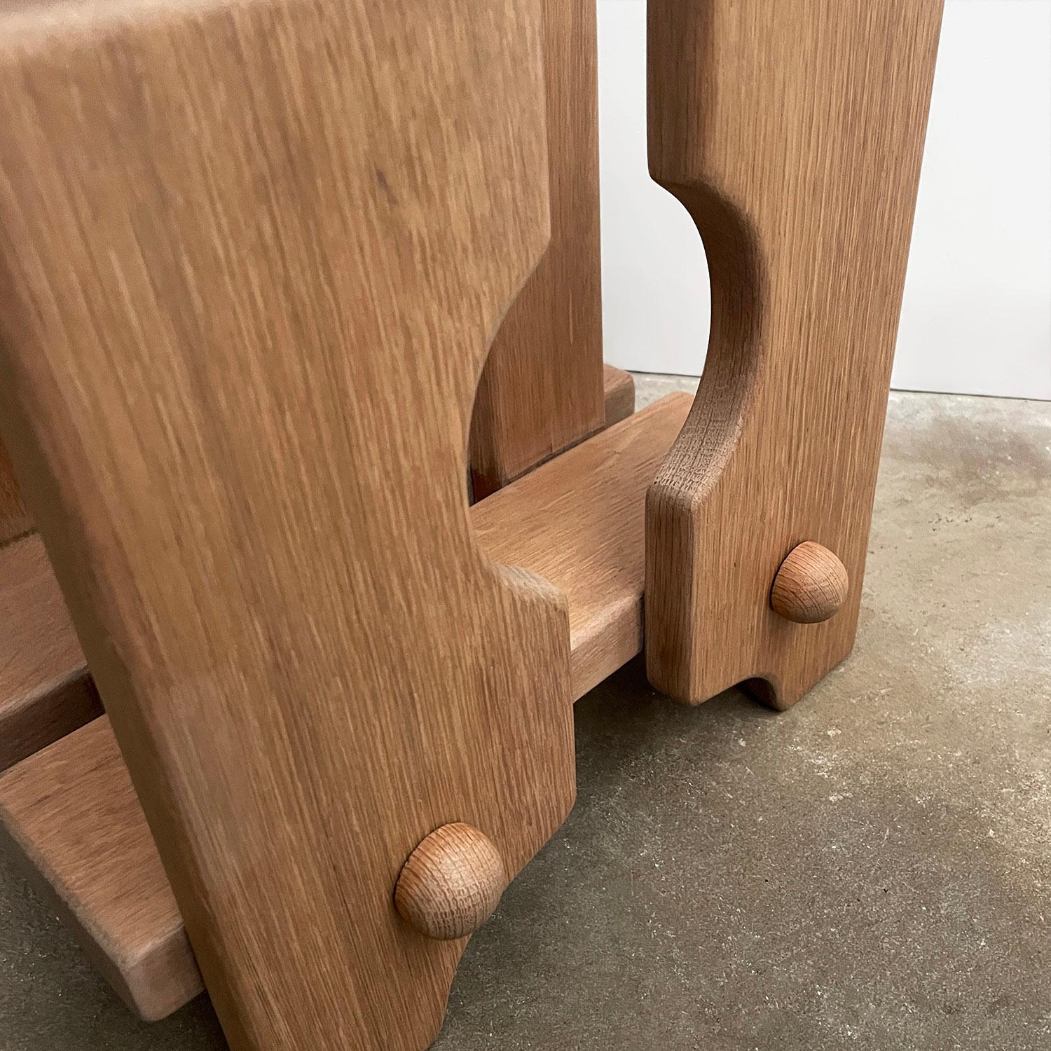 Porta riviste e libri in Oak francese di Guillerme et Chambron in vendita 8