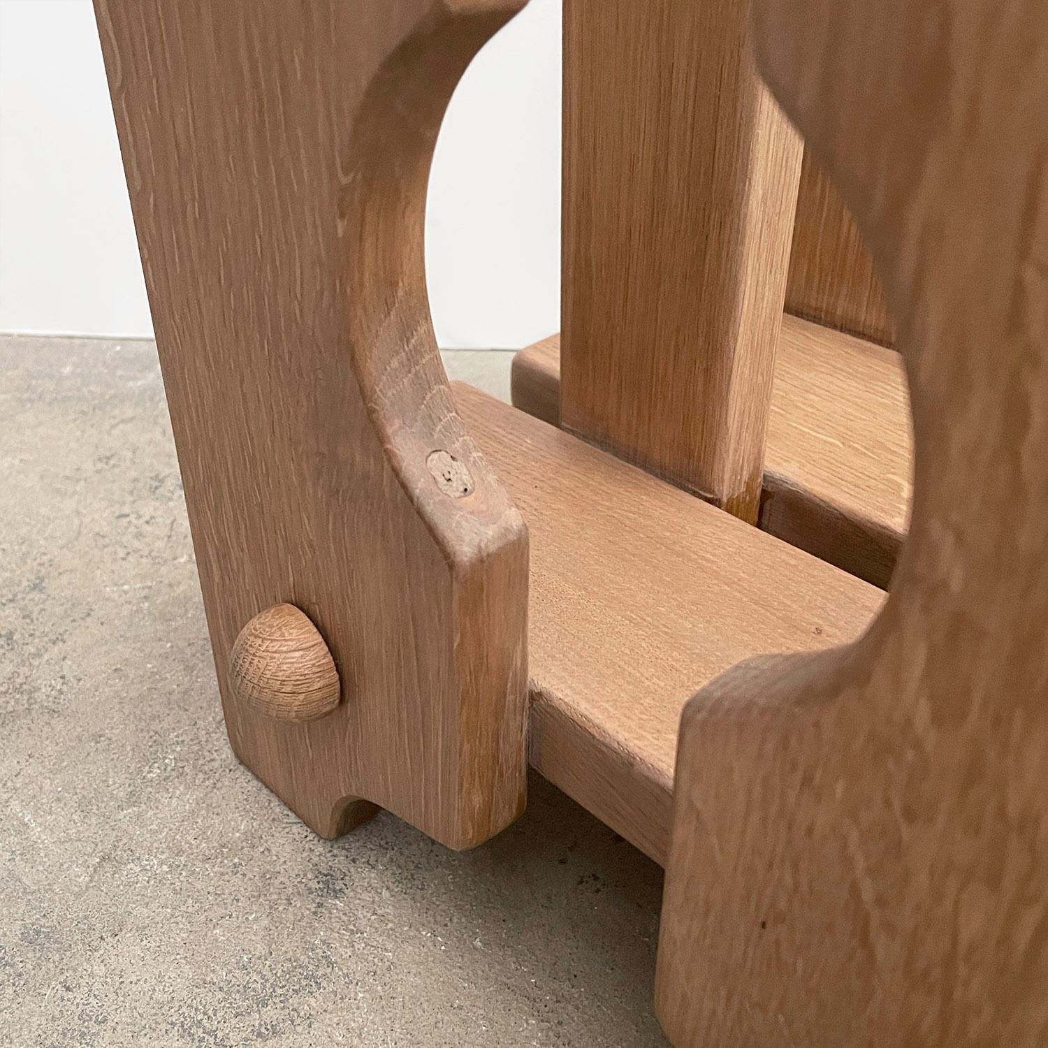 Porta riviste e libri in Oak francese di Guillerme et Chambron in vendita 9
