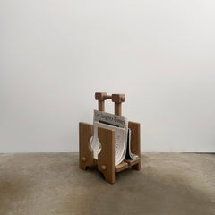 Guillerme et Chambron French Oak Magazine and Book Holder