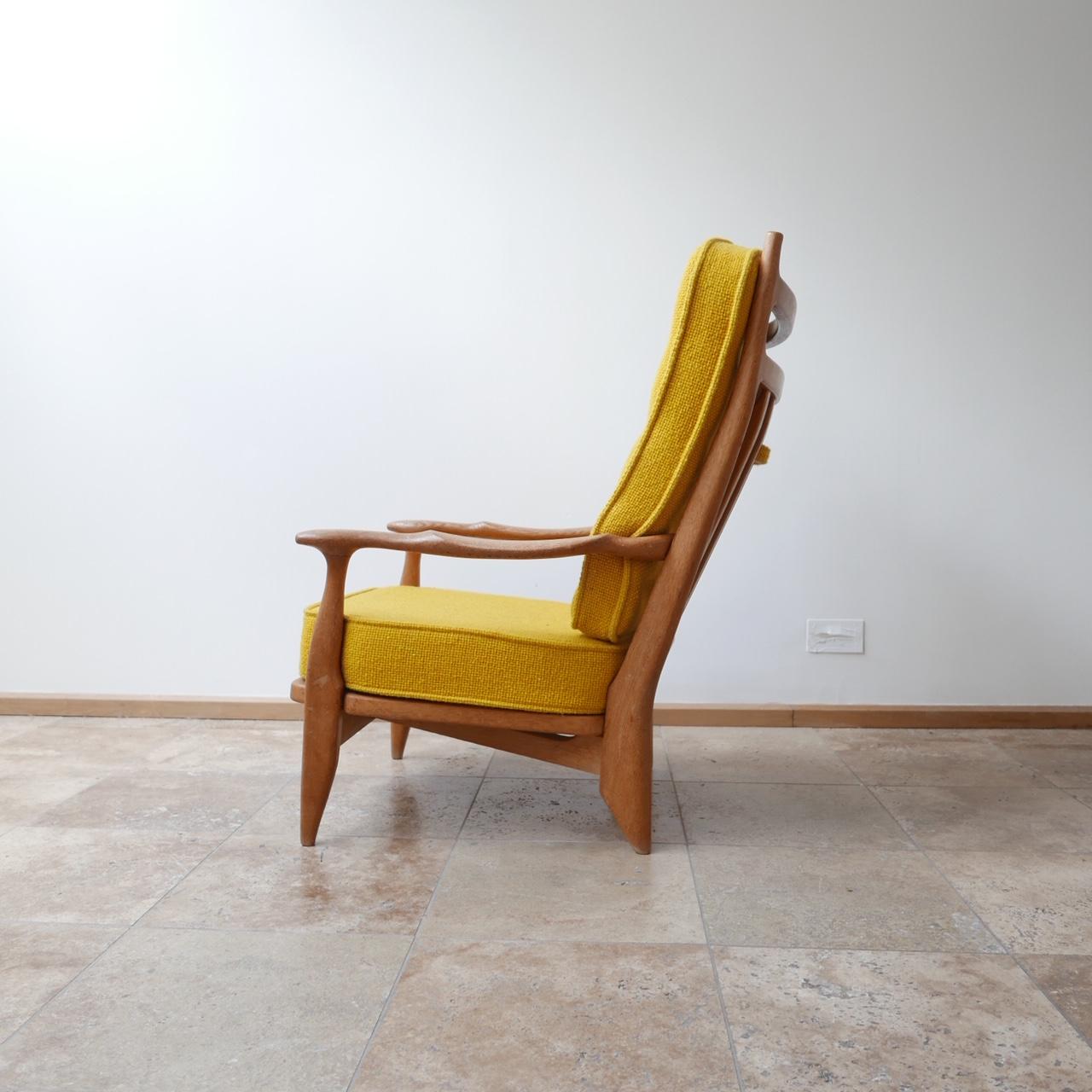 Guillerme et Chambron French Oak Midcentury Armchairs 8