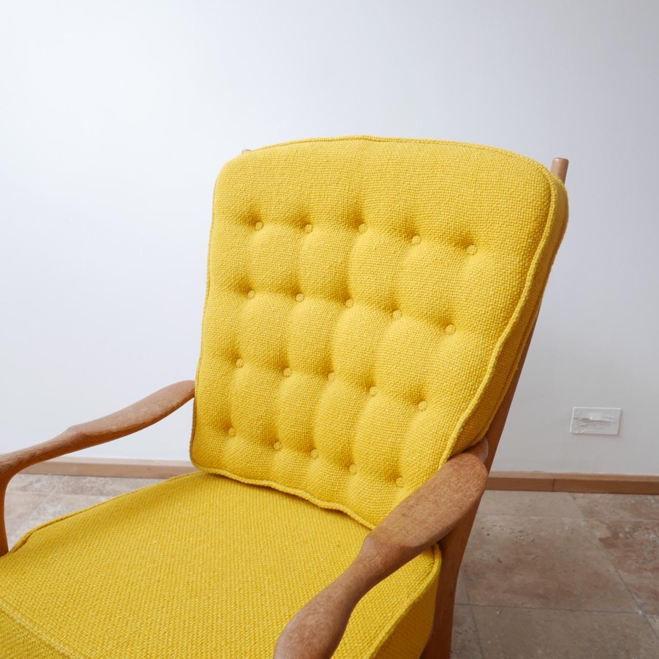 Guillerme et Chambron French Oak Midcentury Armchairs 2