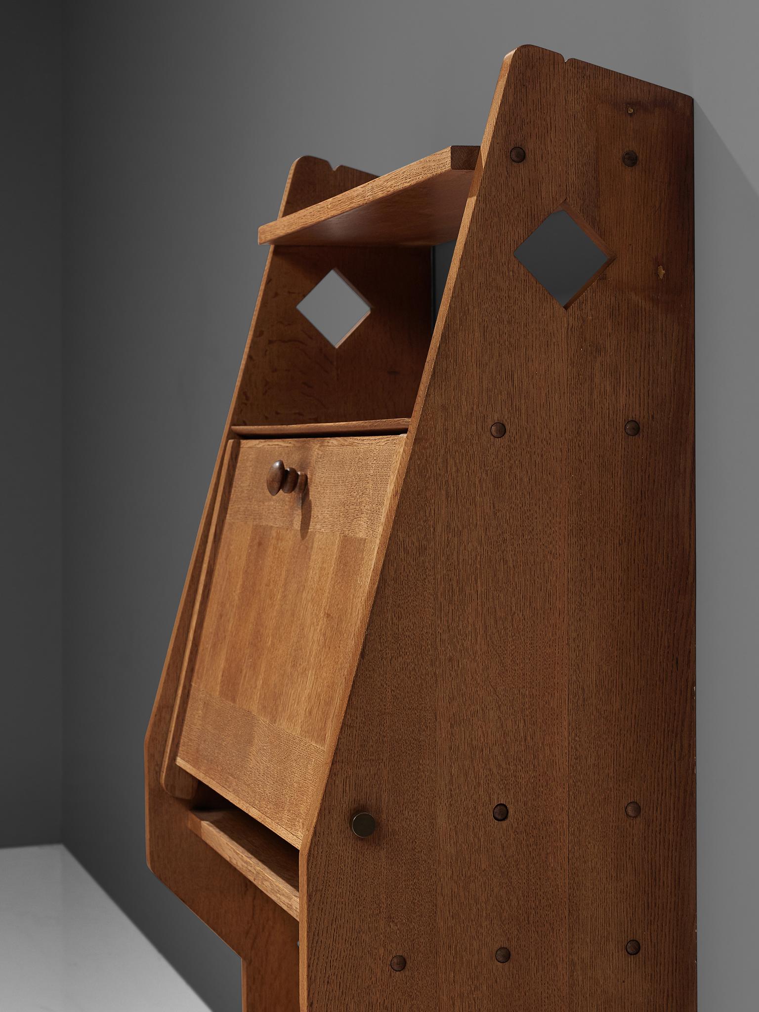 Guillerme et Chambron French Solid Oak Secretary 1