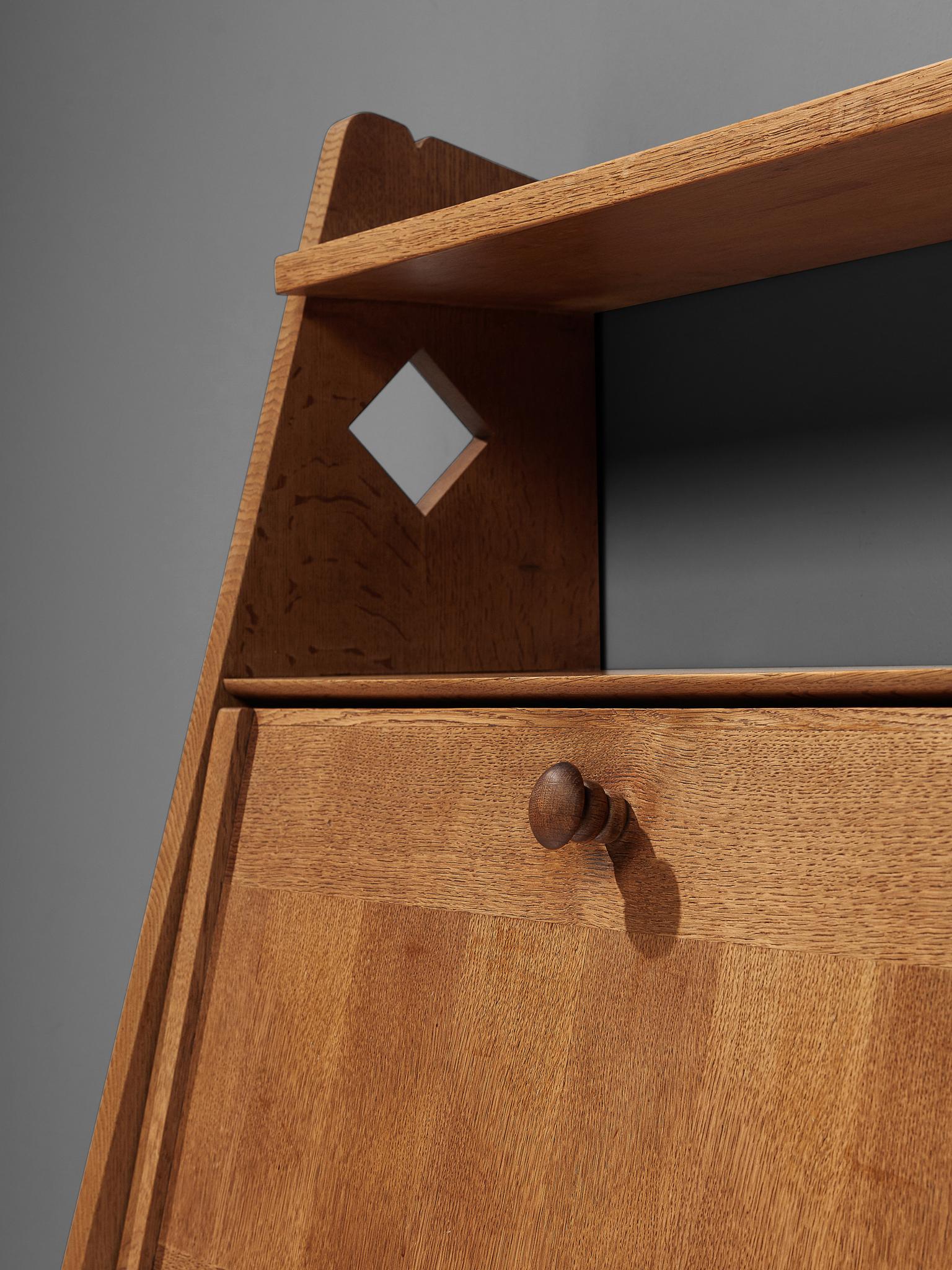 Guillerme et Chambron French Solid Oak Secretary 2