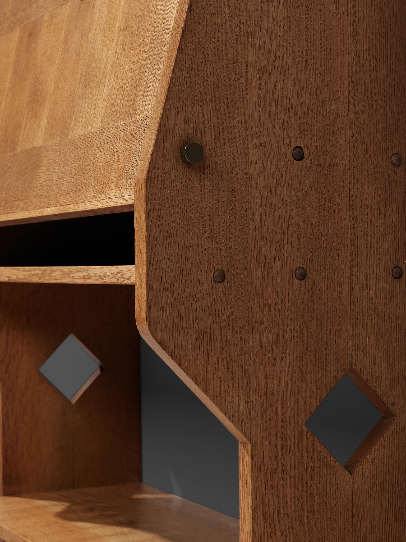 Guillerme et Chambron French Solid Oak Secretary 3