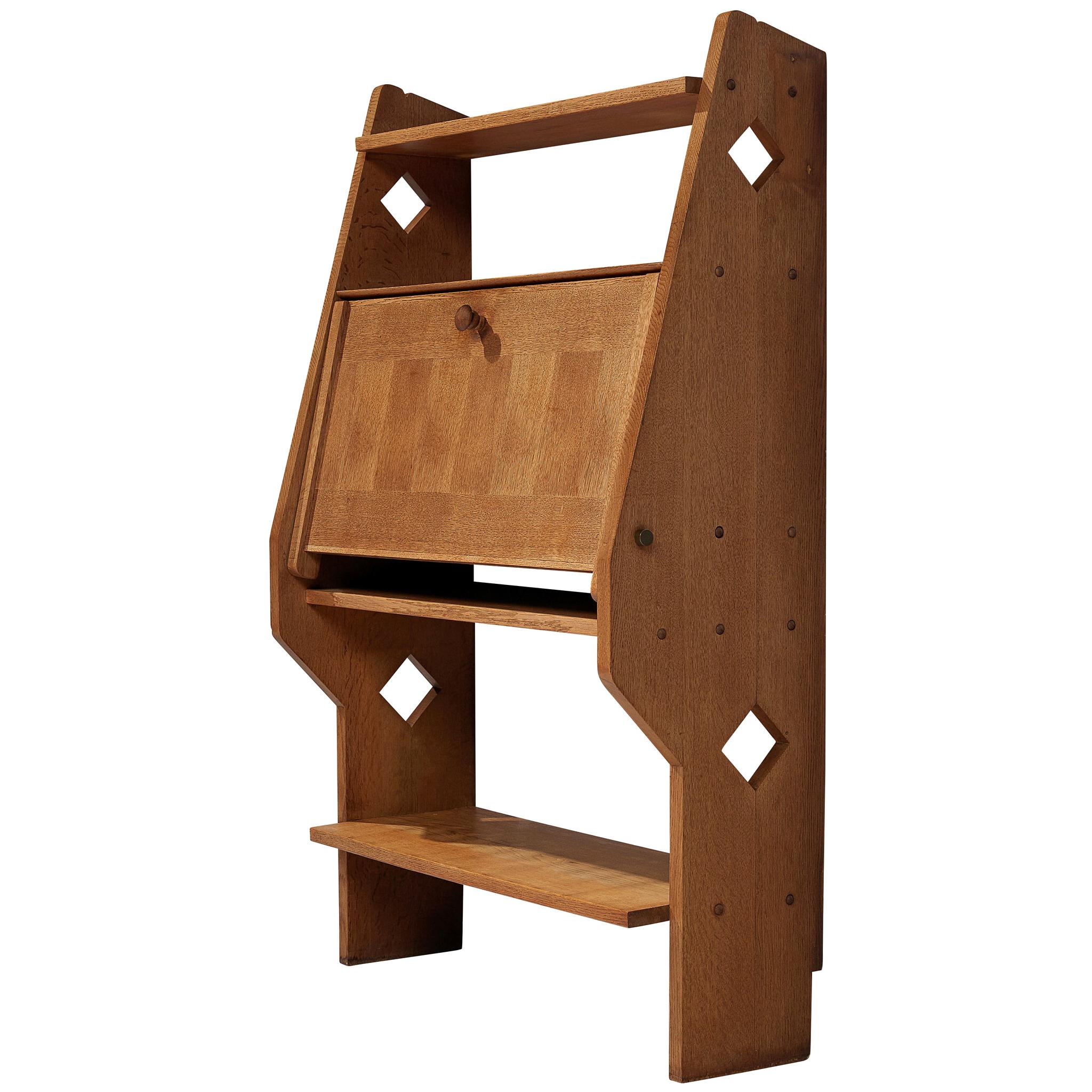Guillerme et Chambron French Solid Oak Secretary