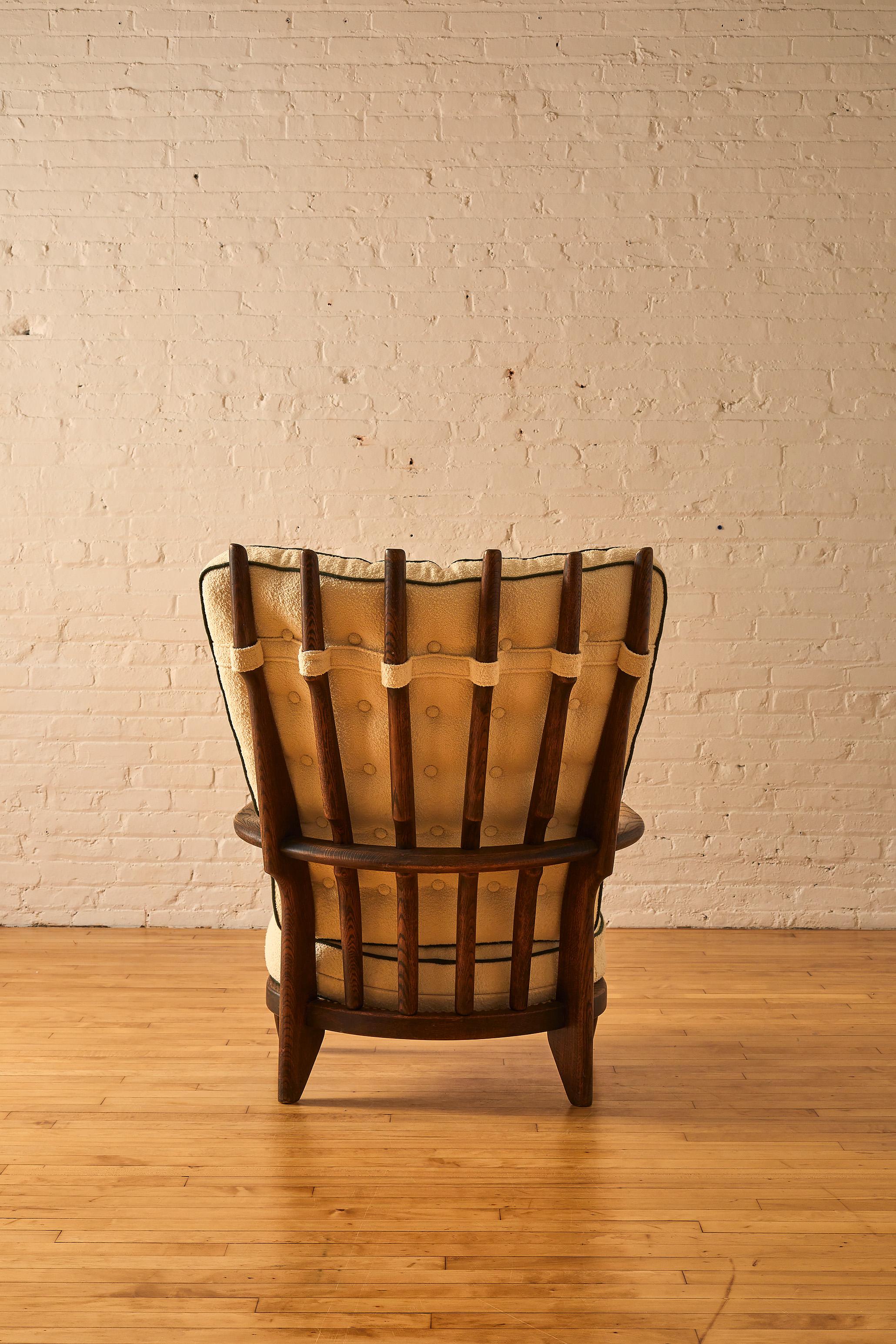 Guillerme et Chambron Grand Repos Armchair In Good Condition In Long Island City, NY