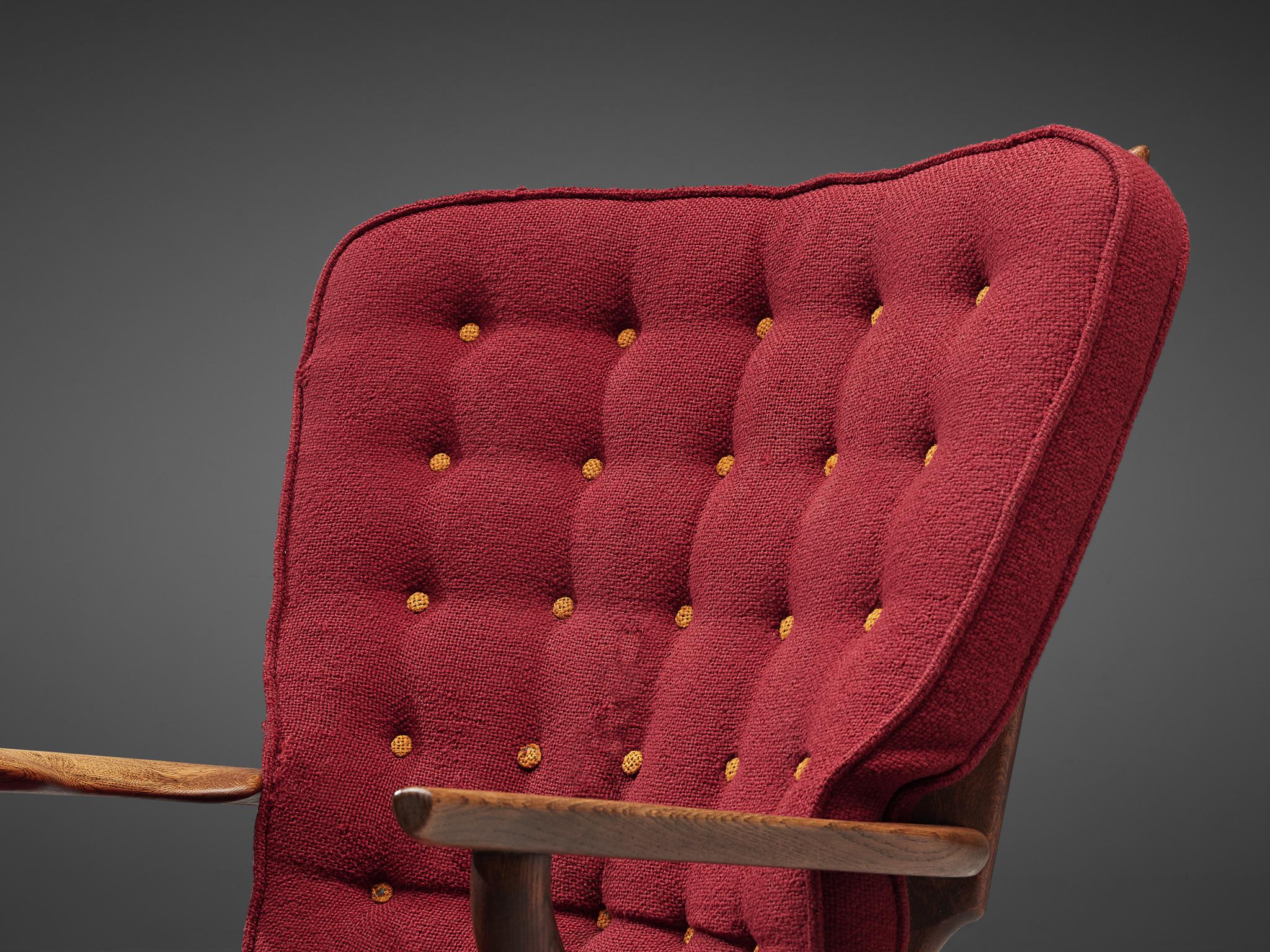 Mid-20th Century Guillerme et Chambron 'Grand Repos' Lounge Chair