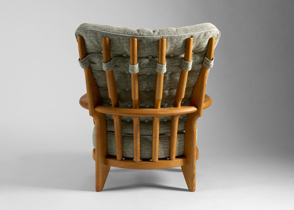 Guillerme et Chambron, Grand repos, ensemble de trois fauteuils, France, 1960 Bon état - En vente à New York, NY
