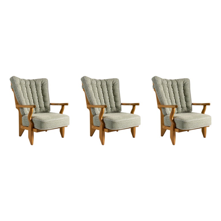 Guillerme et Chambron, Grand repos, Conjunto de tres sillones, Francia, 1960 en venta