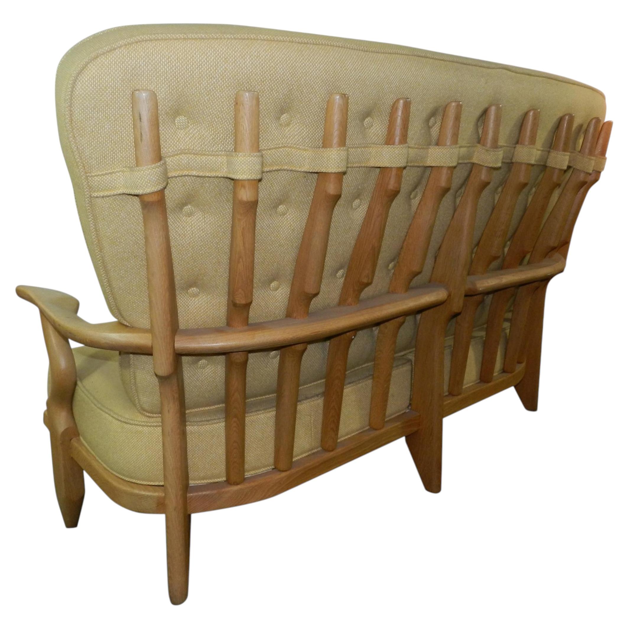 Guillerme et Chambron "Grand Repos" Sofa in Oak, Edition Votre Maison For Sale