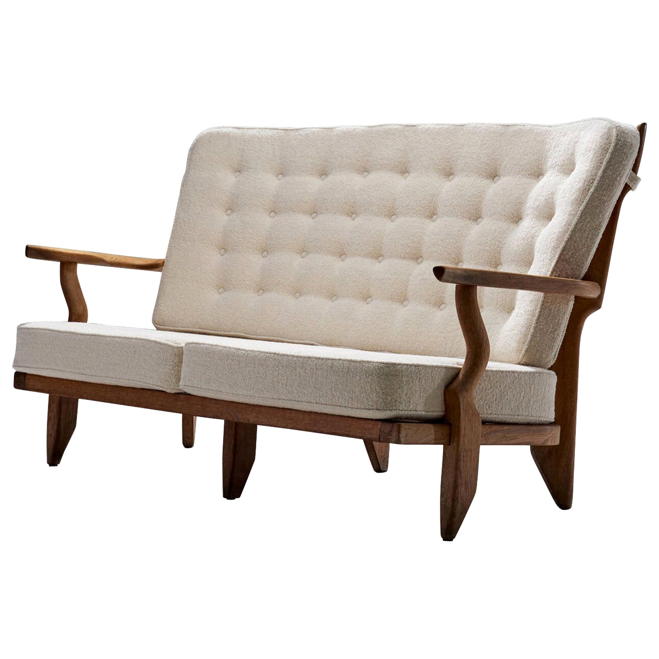 Guillerme et Chambron "Grand Repos" Sofa, France 1950s For Sale