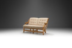 Guillerme et Chambron “Grégoire” Oak Settee for Votre Maison, France 1960s