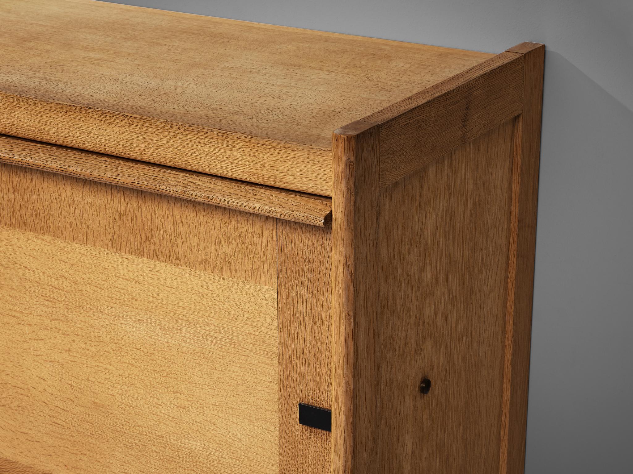 Mid-20th Century Guillerme et Chambron Highboard in Oak