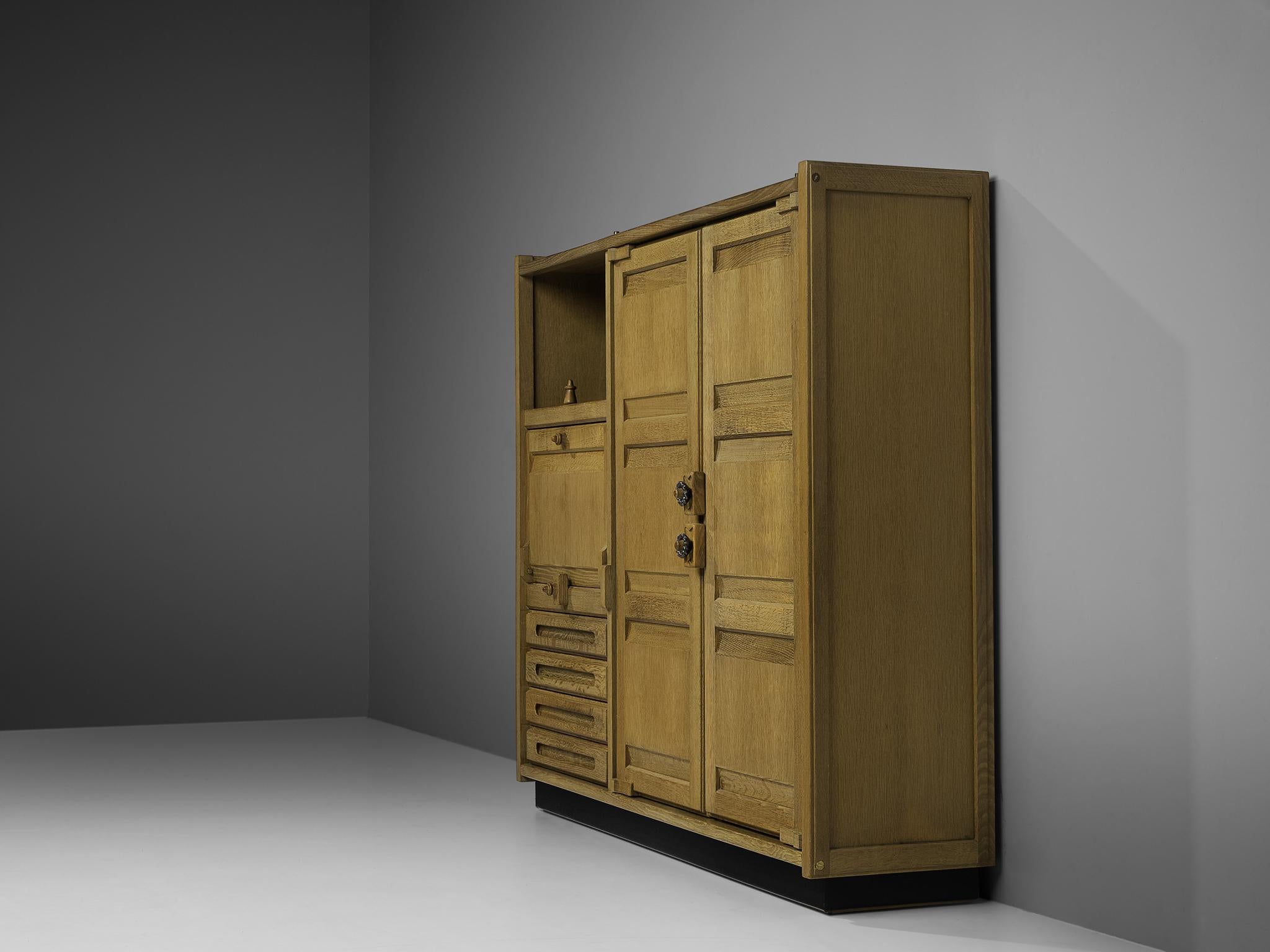 Guillerme & Chambron Highboard in Stained Oak 1