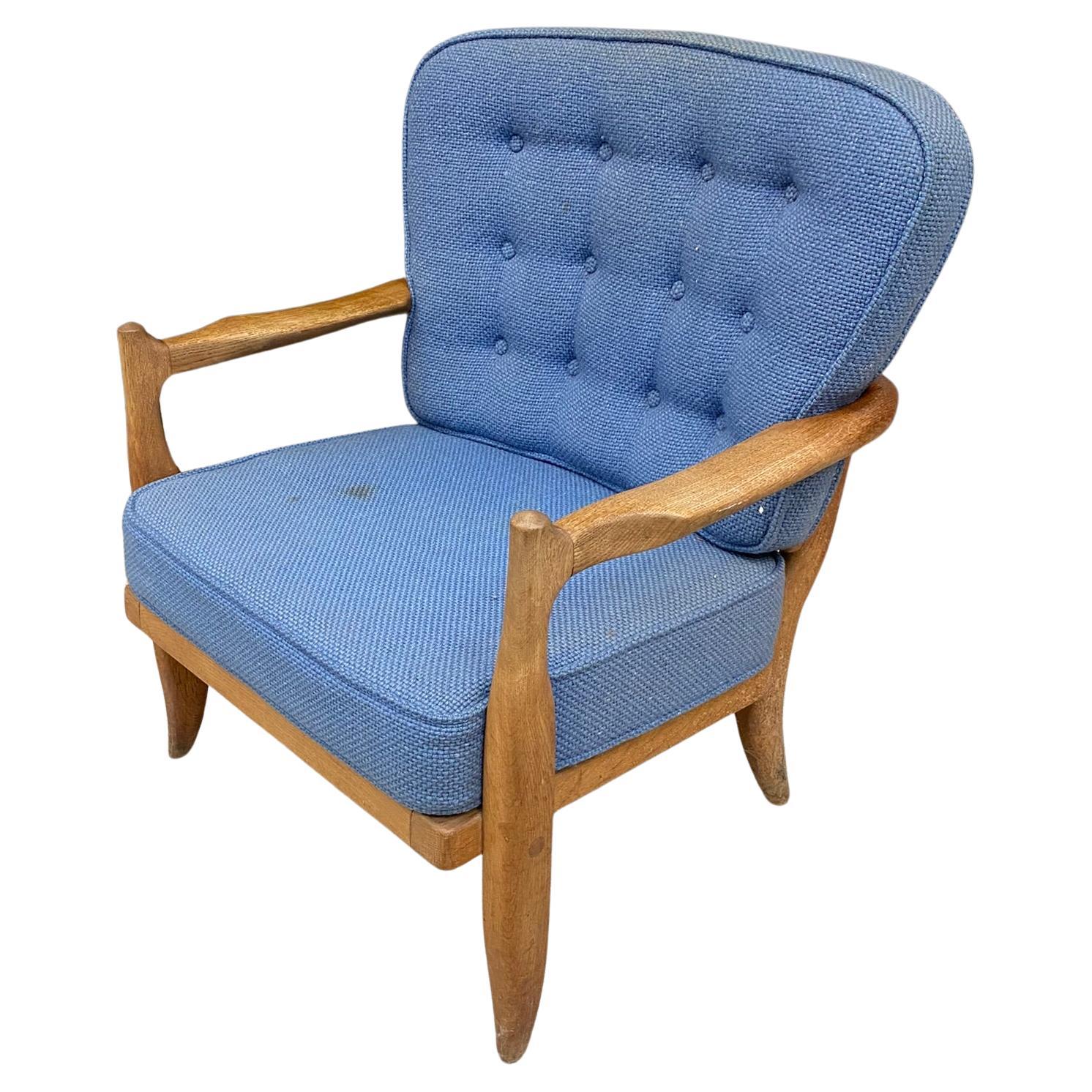 Guillerme et Chambron, José Oak Armchair, Edition Votre Maison For Sale