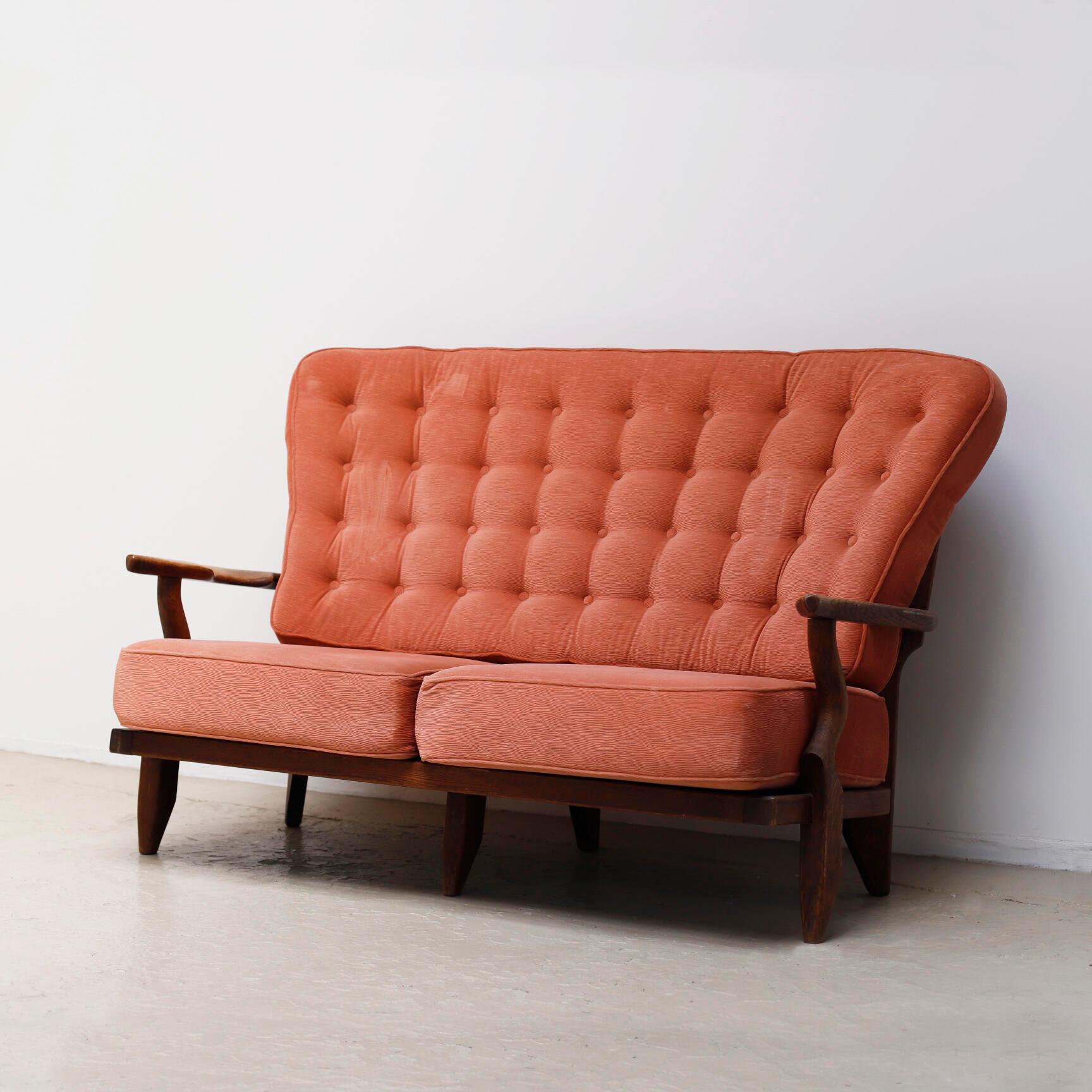 Mid-20th Century Guillerme et Chambron 'Juliette' Sofa for Votre Maison, France, 1950s For Sale