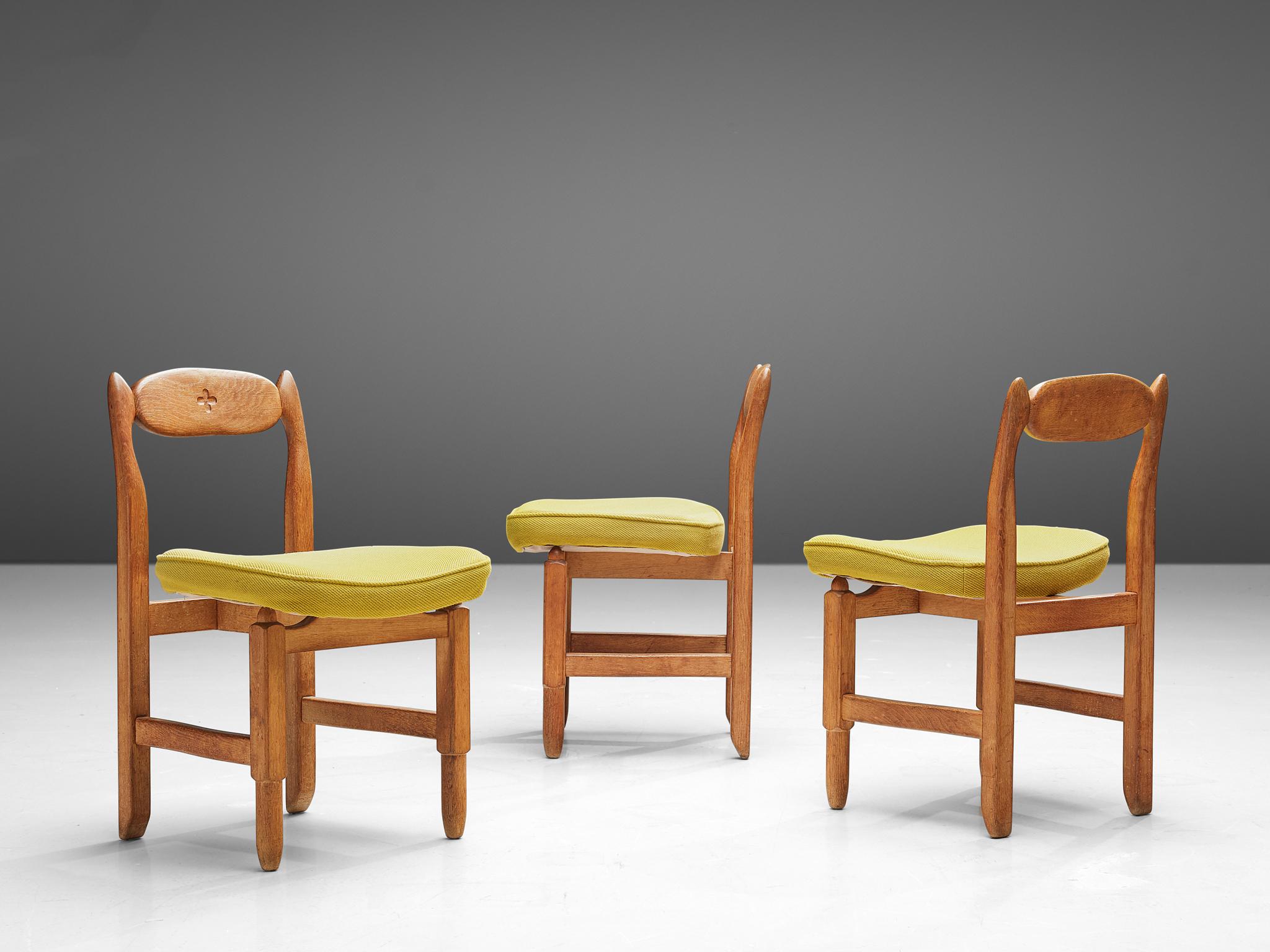 French Guillerme et Chambron 'Lorraine' Chairs in Oak