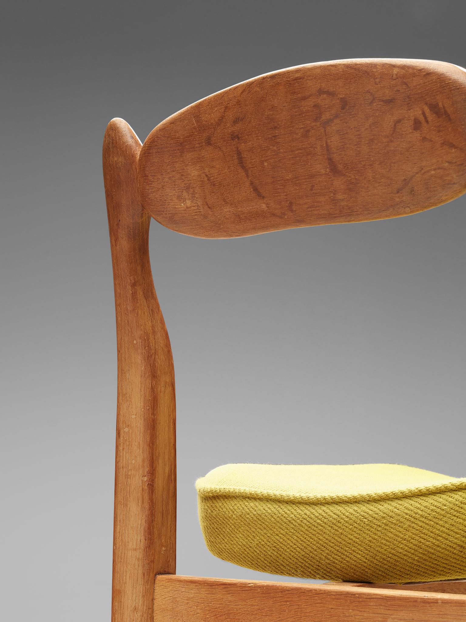 French Guillerme et Chambron 'Lorraine' Chairs in Oak