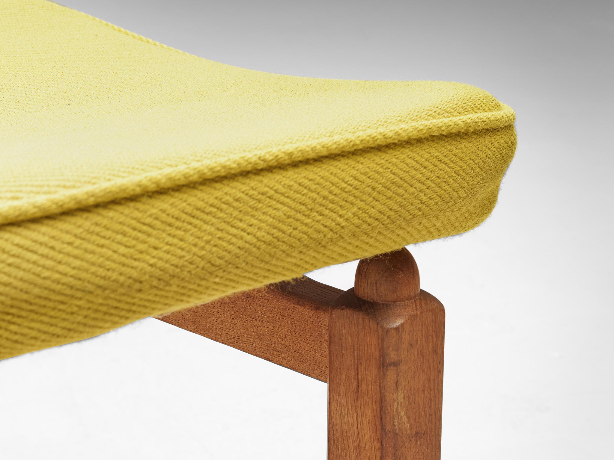Fabric Guillerme et Chambron 'Lorraine' Chairs in Oak