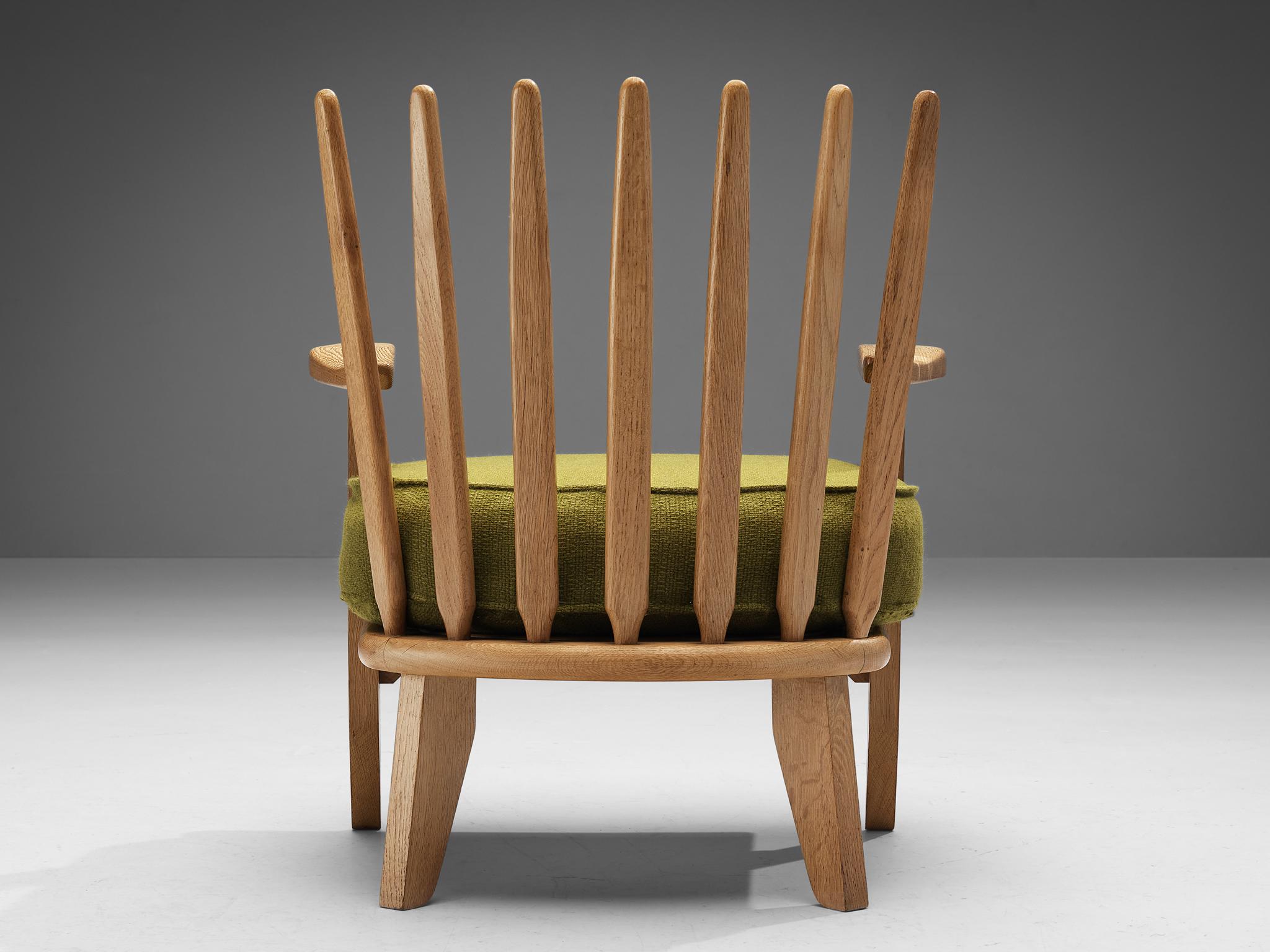 Guillerme et Chambron for Votre Maison, ‘Catherine’ lounge chair, oak, France, 1960s

This sculptural easy chair named ‘Catherine’ is designed by Guillerme et Chambron. They are known for their high quality solid oak furniture of which this is no