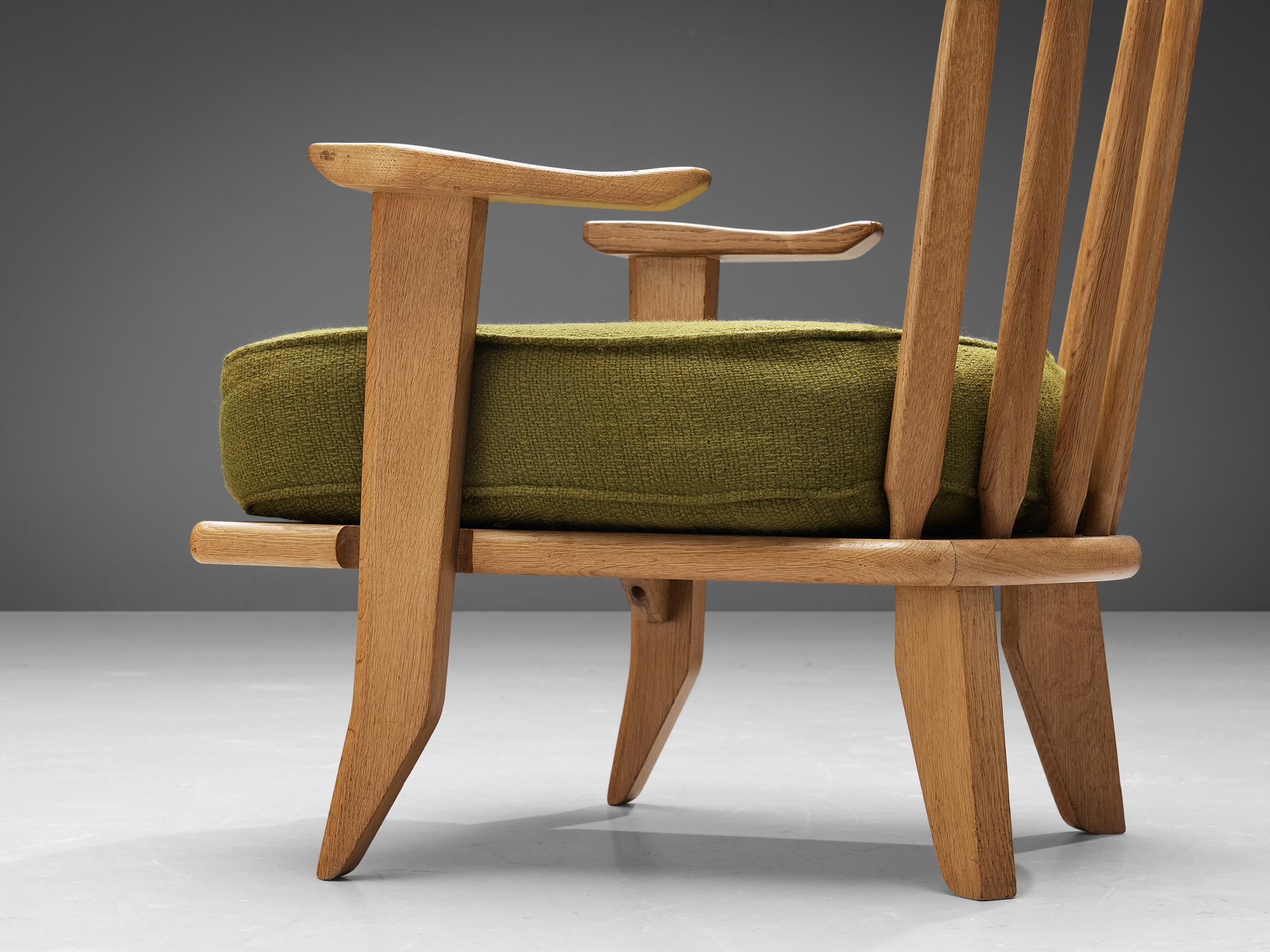 Mid-Century Modern Guillerme & Chambron Lounge Chair in Oak