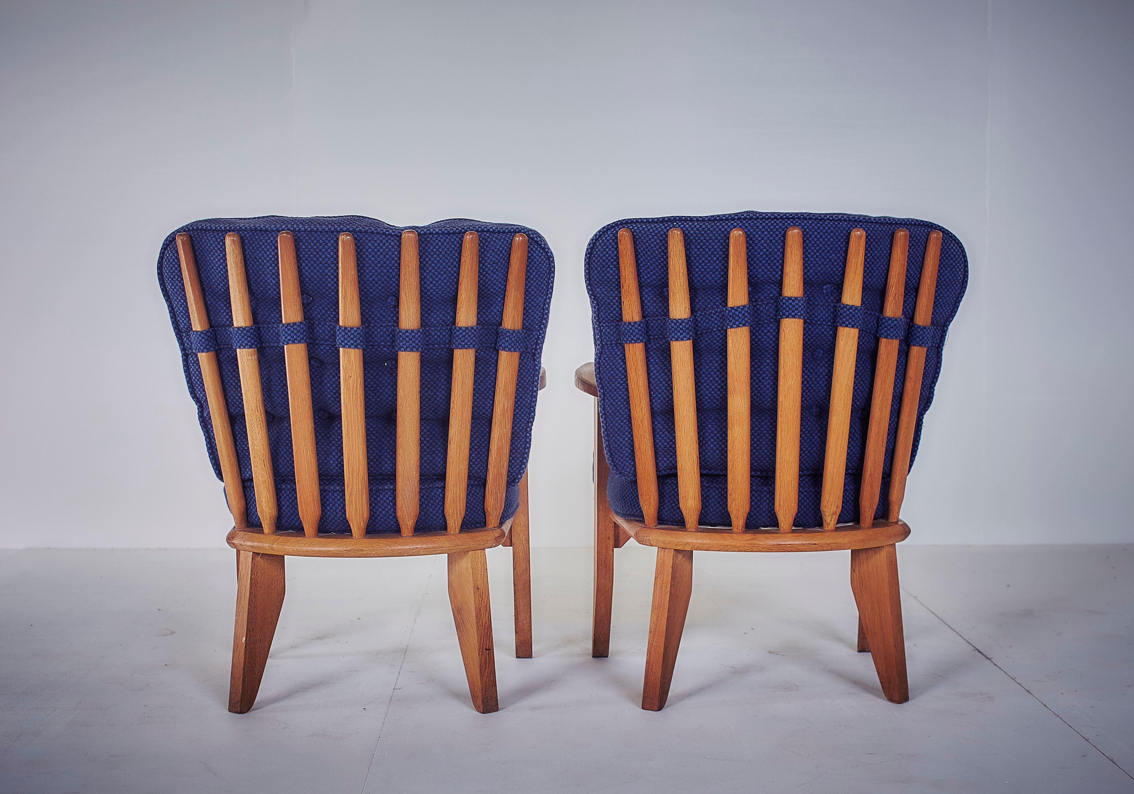 European Guillerme et Chambron, Lounge Chairs, 1960s, Edited by Votre Maison