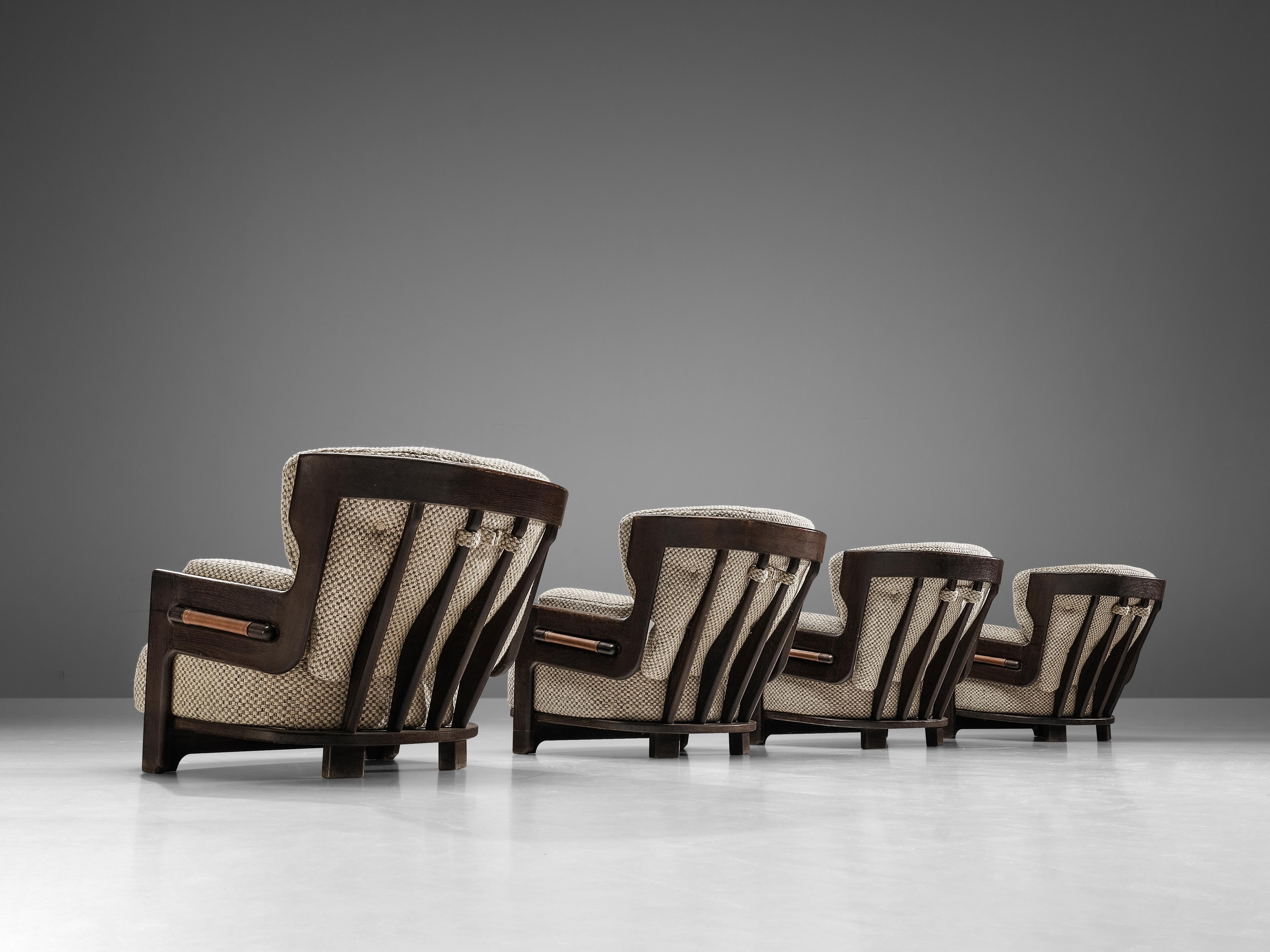 French Guillerme et Chambron Lounge Chairs Model 'Denis'