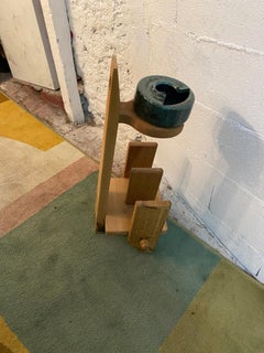 Guillerme et Chambron Magazine Rack with Ceramic Ashtray