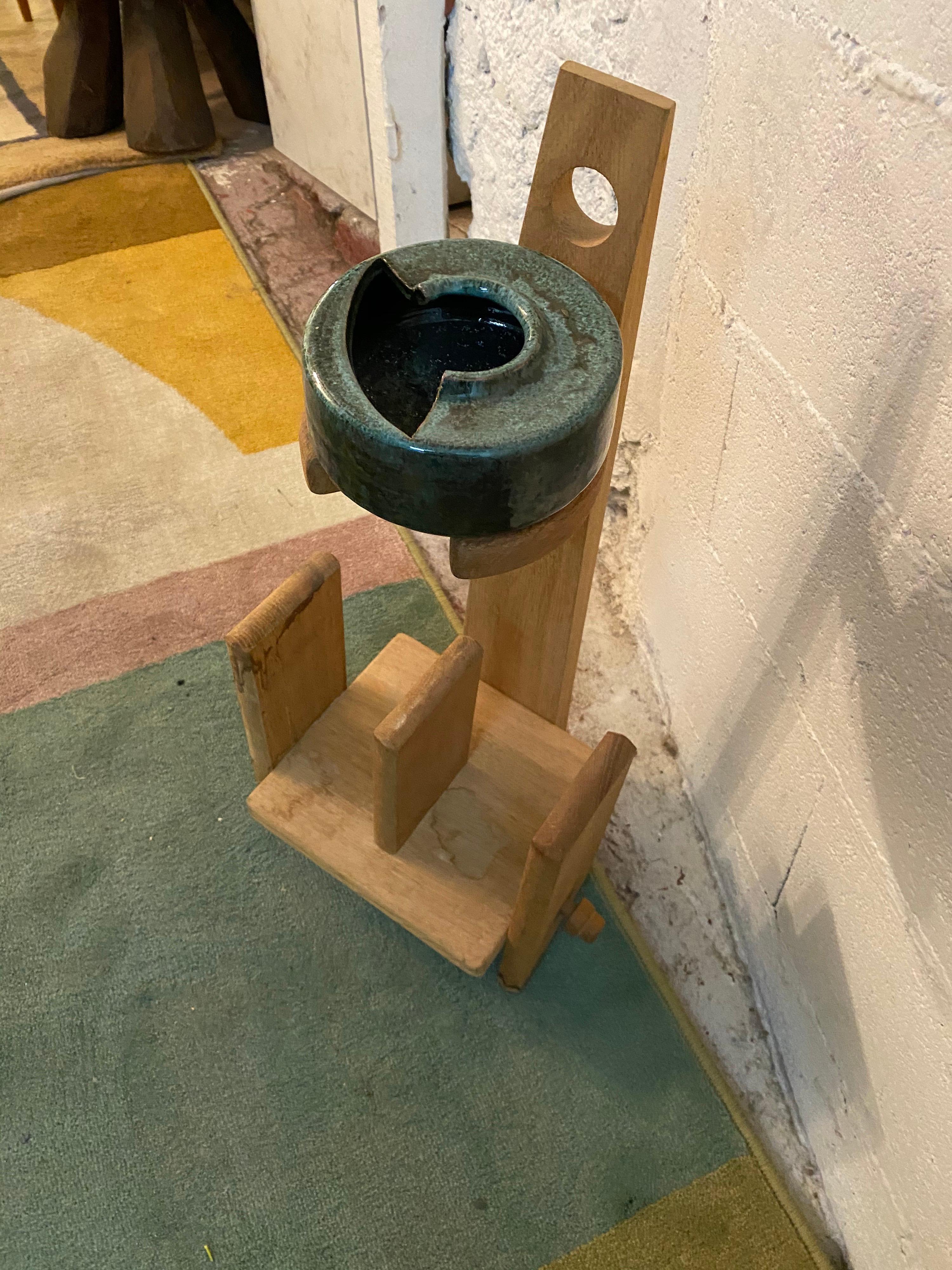 Mid-Century moderno Portariviste Guillerme et Chambron con posacenere in ceramica in vendita
