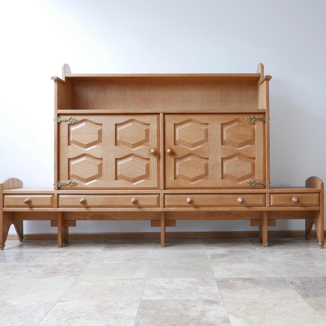 Guillerme Et Chambron Midcentury French Oak Cabinet In Excellent Condition In London, GB