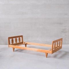 Guillerme et Chambron Mid-Century French Oak Day Bed