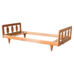 Guillerme et Chambron Mid-Century French Oak Day Bed
