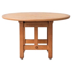 Retro Guillerme et Chambron Mid-Century French Oak Dining Table