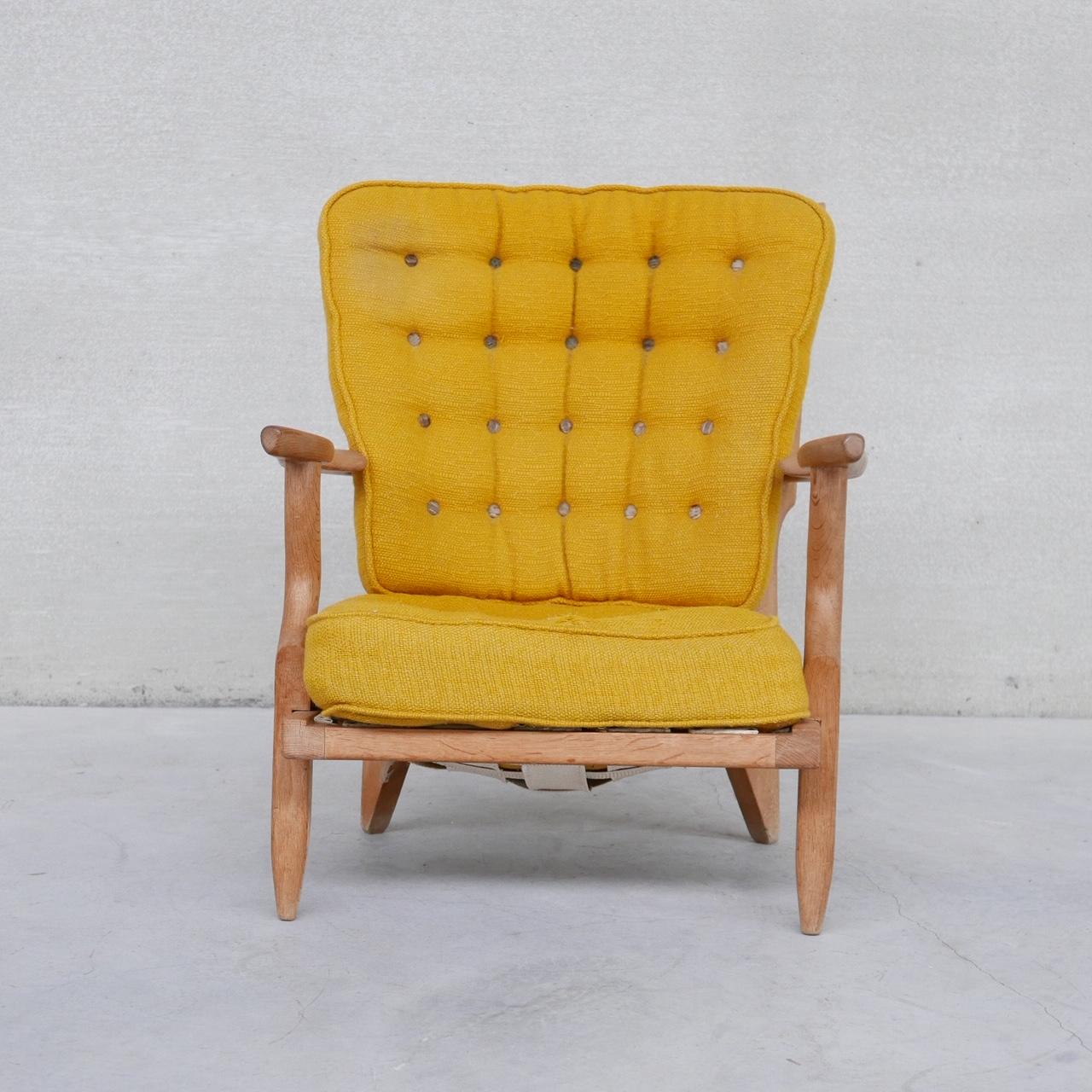 Guillerme et Chambron Mid-Century French Repos Armchair 7