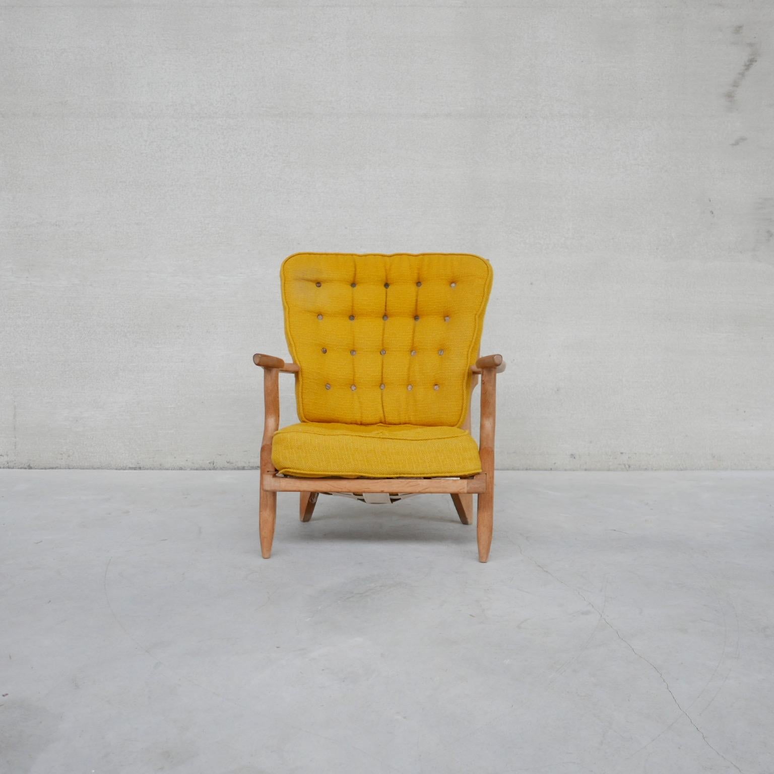 Guillerme et Chambron Mid-Century French Repos Armchair 8
