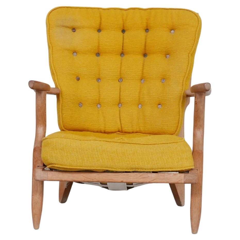 Guillerme et Chambron Mid-Century French Repos Armchair