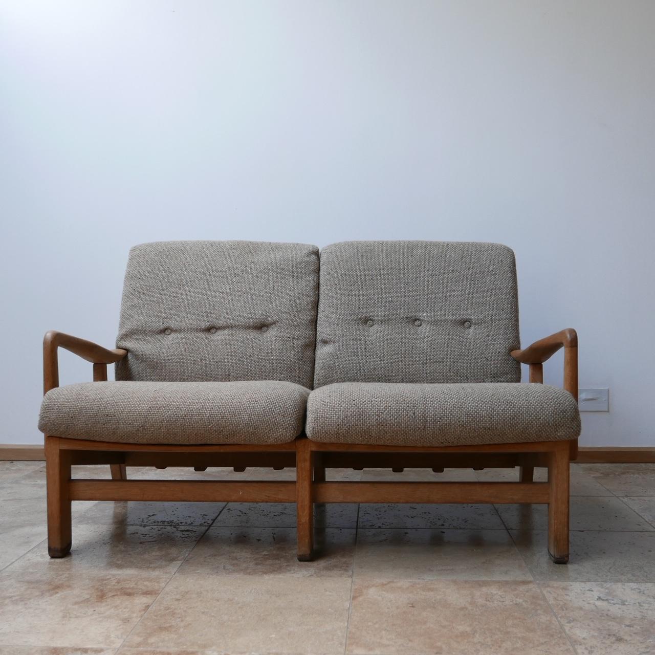 Guillerme et Chambron Mid-Century French Sofa In Good Condition For Sale In London, GB