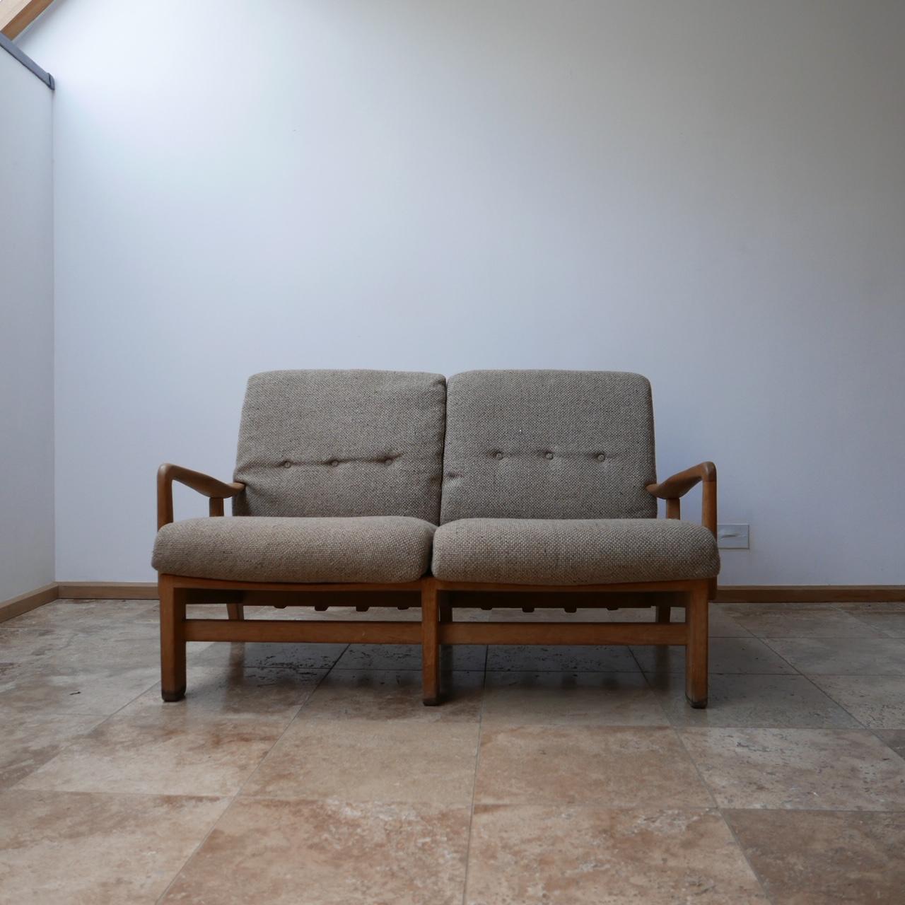 Mid-20th Century Guillerme et Chambron Mid-Century French Sofa For Sale