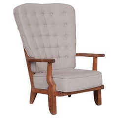 Guillerme et Chambron Mid-Century Oak Grand Repos Armchair