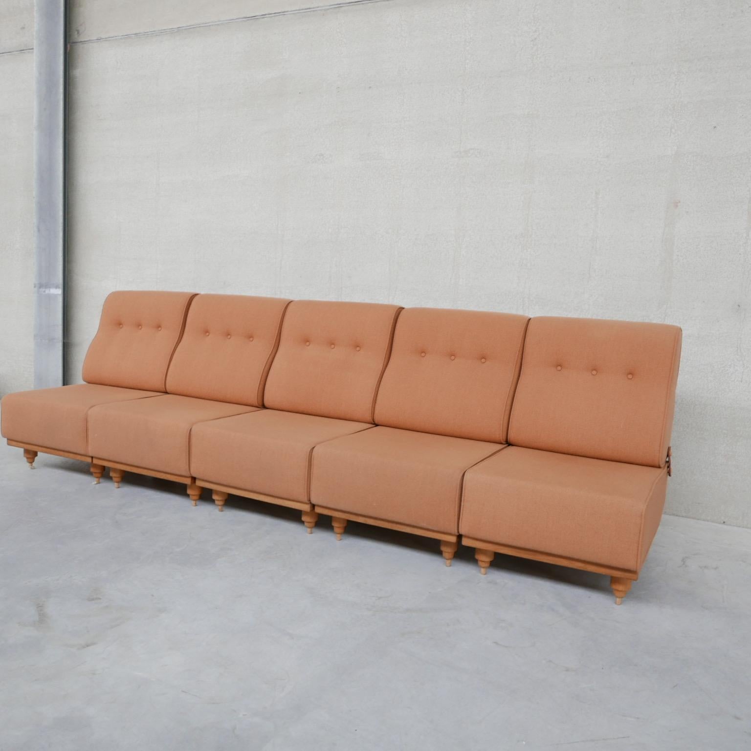 Guillerme et Chambron Mid-Century Sofa Set or Lounge Chairs '5 pieces' 2