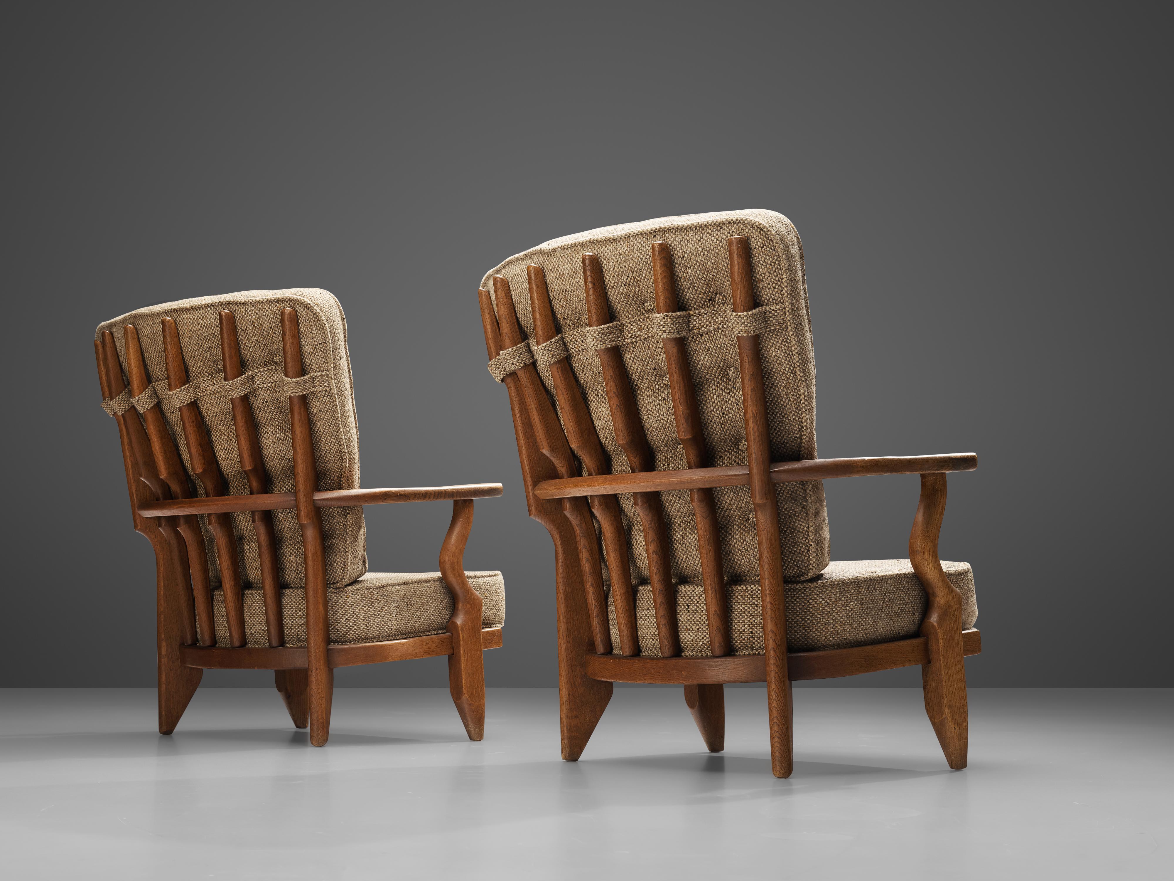 Mid-20th Century Guillerme et Chambron 'Mid Repos' Lounge Chair