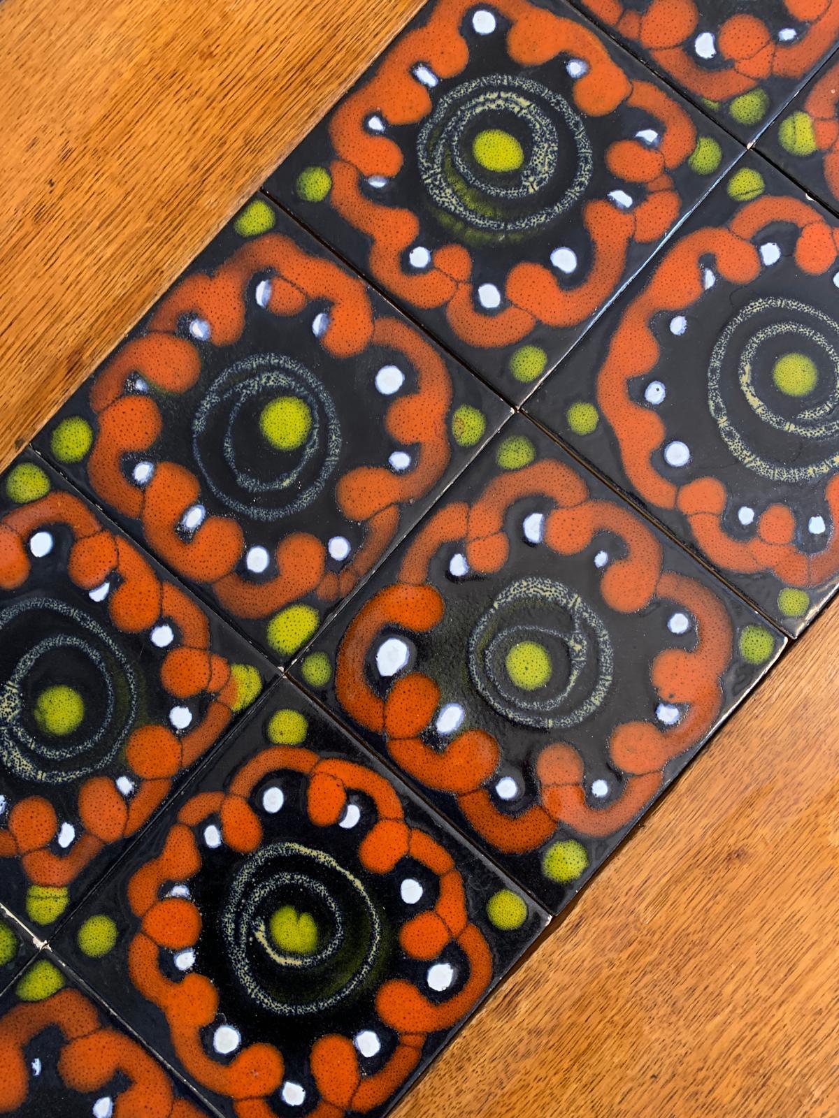 Moderne Table basse en chêne et céramique Guillerme et Chambron en vente