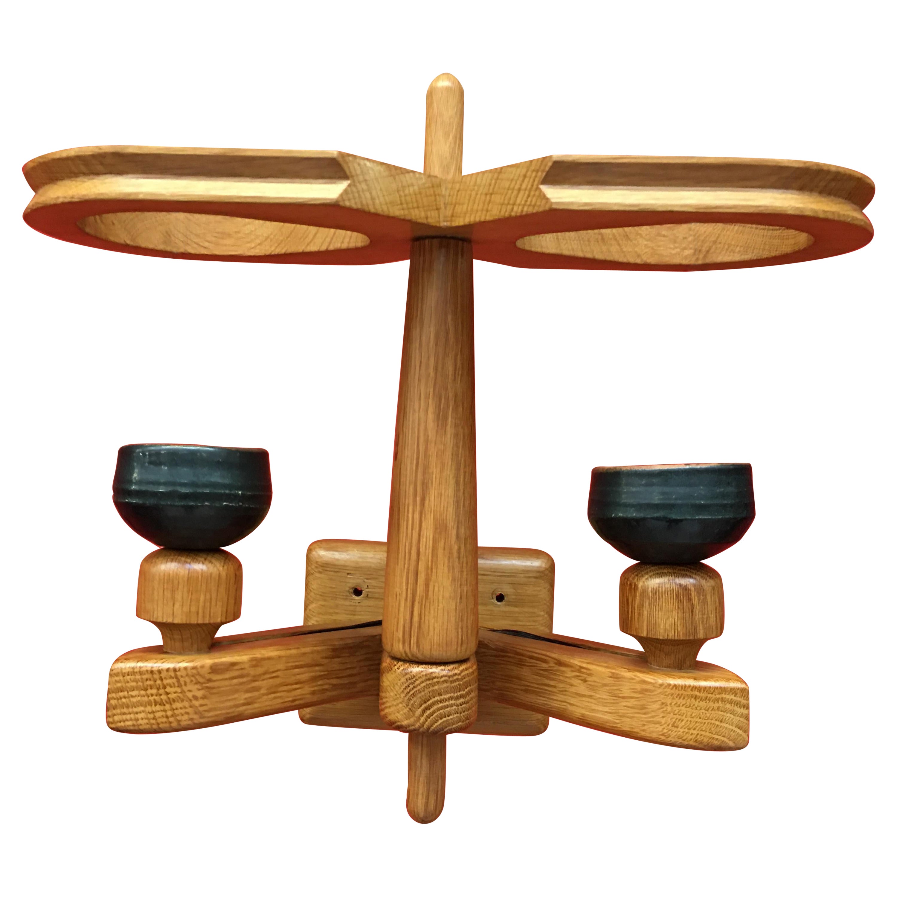 Guillerme et Chambron, applique in Oak e ceramica, Edition Votre Maison