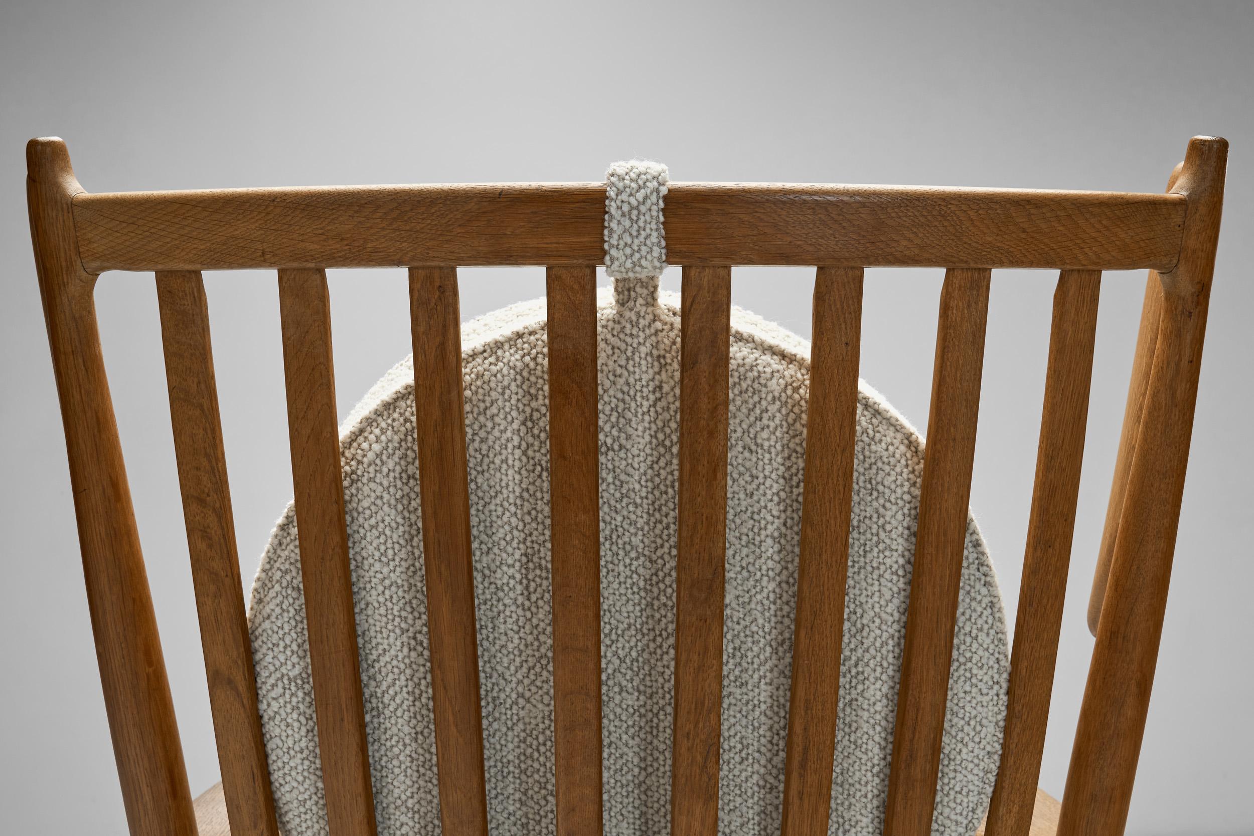 Guillerme et Chambron Oak Armchair for Votre Maison, France ca 1960s 9