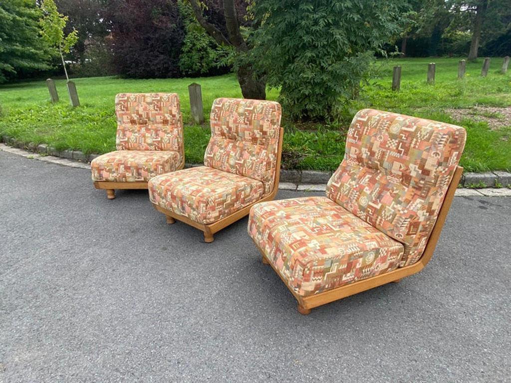 Guillerme et Chambron, Modulsofas, Ausgabe Votre Maison, 1970 (Eichenholz) im Angebot