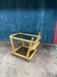 Guillerme et Chambron  oak Bar Cart, Votre Maison circa 1970