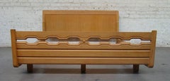 Guillerme et Chambron, Oak Bed Frame circa 1970, Edition Votre Maison