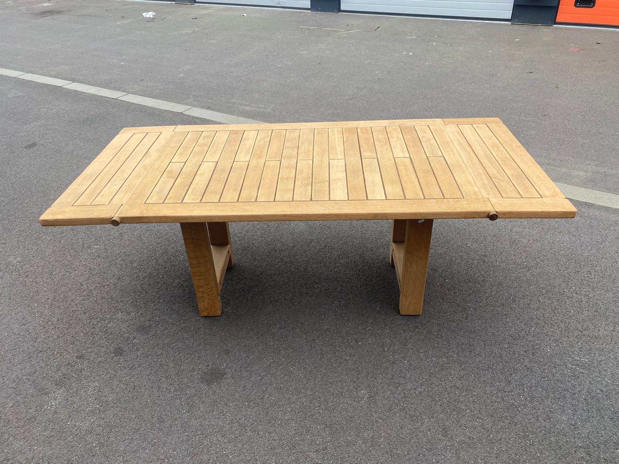 Guillerme et Chambron, oak Bourbonnais table
Edition Votre Maison, circa 1970.