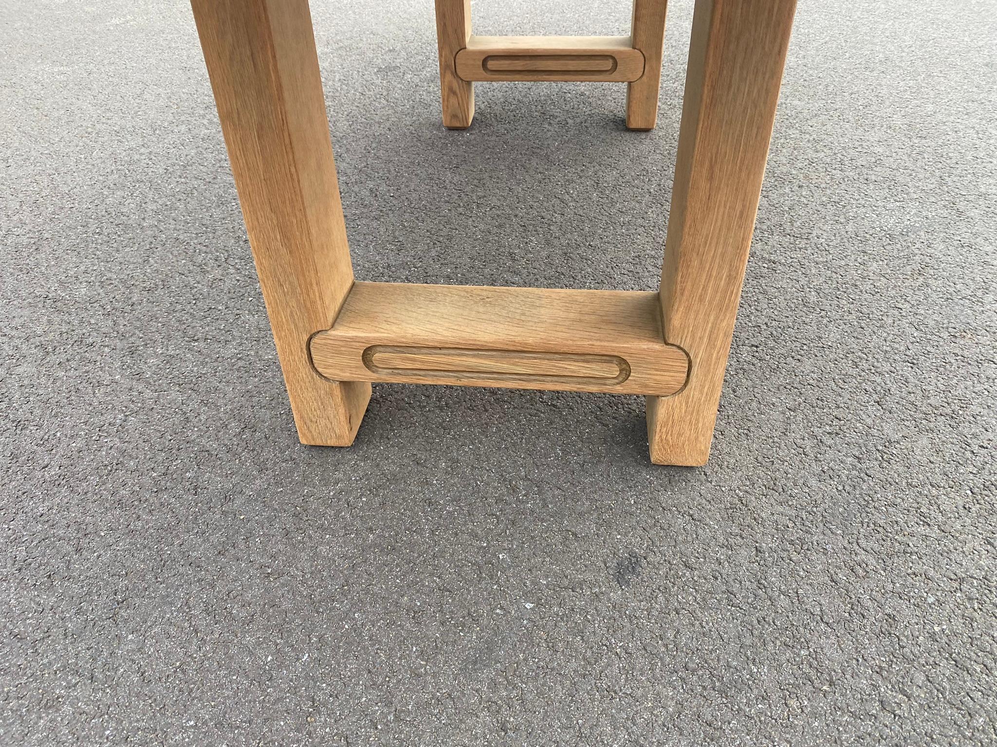 Guillerme et Chambron, Oak Bourbonnais Table, circa 1970 For Sale 2