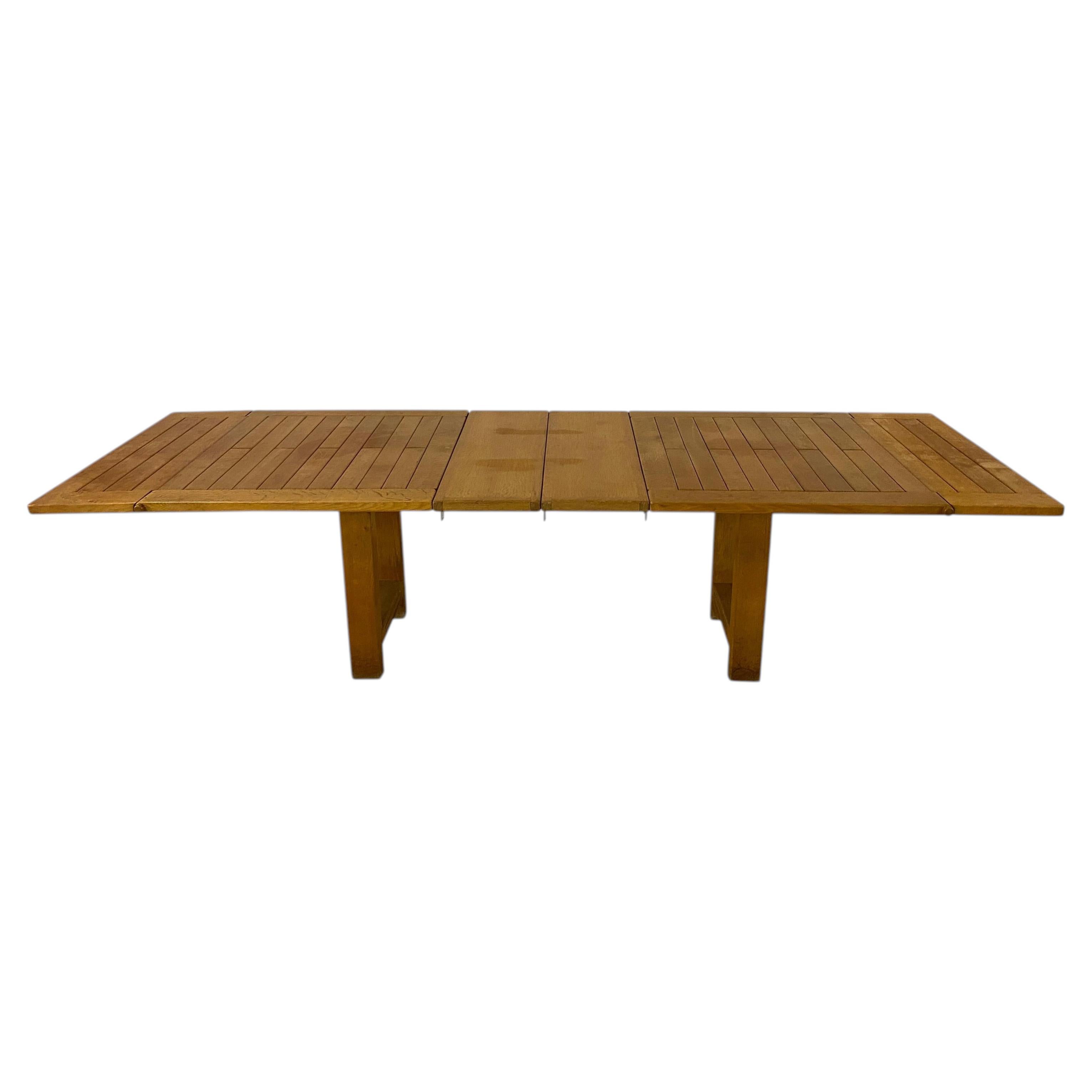 Guillerme et Chambron, Oak Bourbonnais Table, circa 1970